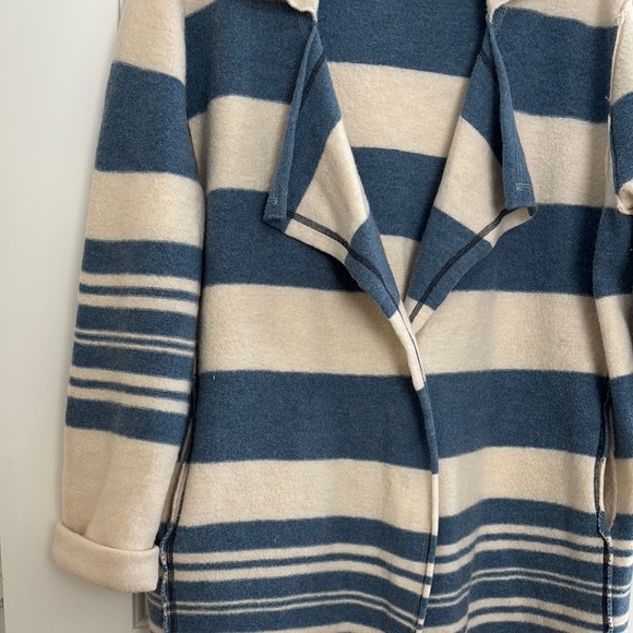 We the Free Blue and Cream Striped Women's Sweater - Picture 5 of 10